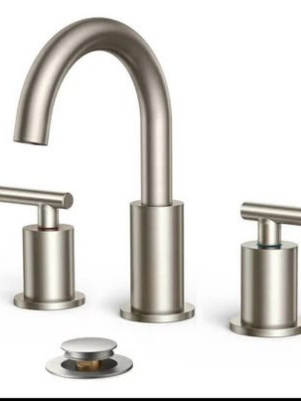 3 Hole Widespread Bathroom Faucet Brushed Nickel